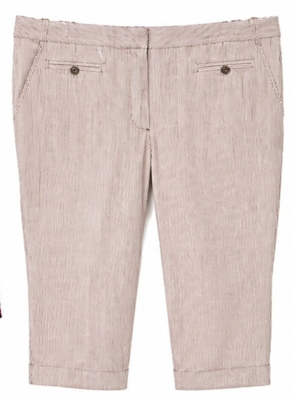 Ann Taylor LOFT Marisa brick red white Striped Cropped Trousers Size 16